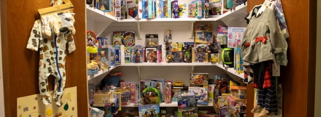 closet full of toys