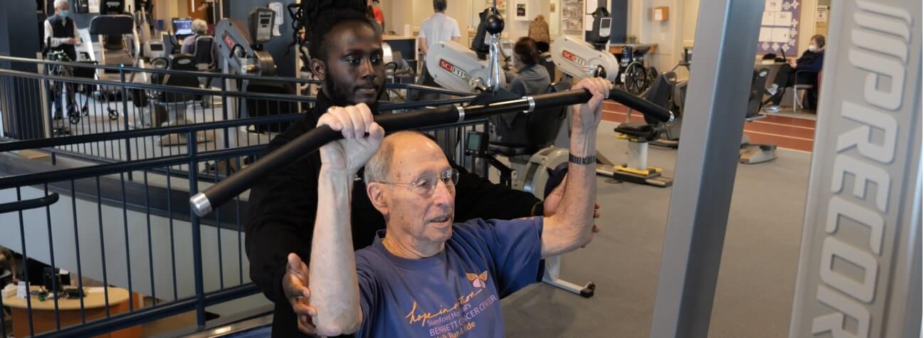 a patient working out