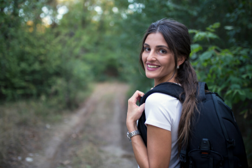woman on hike