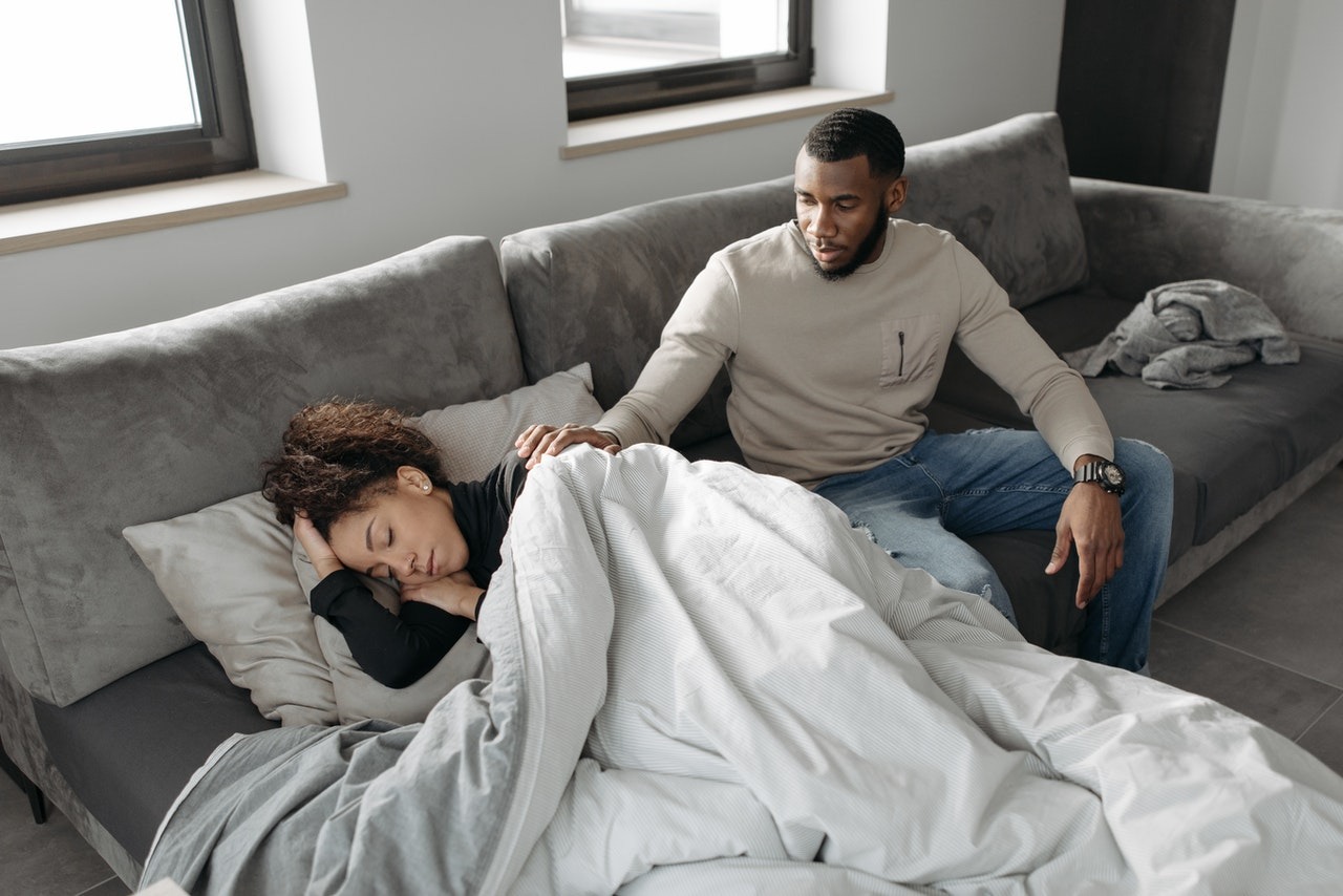Black Hetero Couple Wife Sick