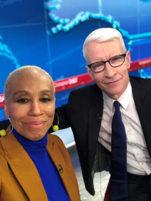 Trisha Goddard and Anderson Cooper photo